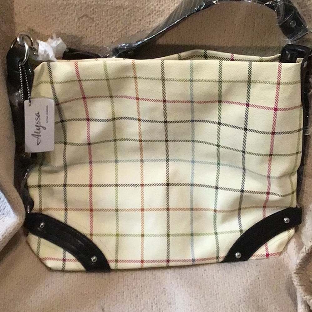 Gorgeous large Alyssa multi color tote bag